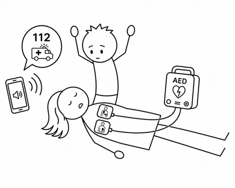 AED defibrillátor használata újraélesztés közben
